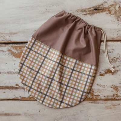 Worek na buciki do przedszkola kratka