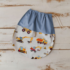 Worek na buty 40×40 do przedszkola dla chłopca koparki