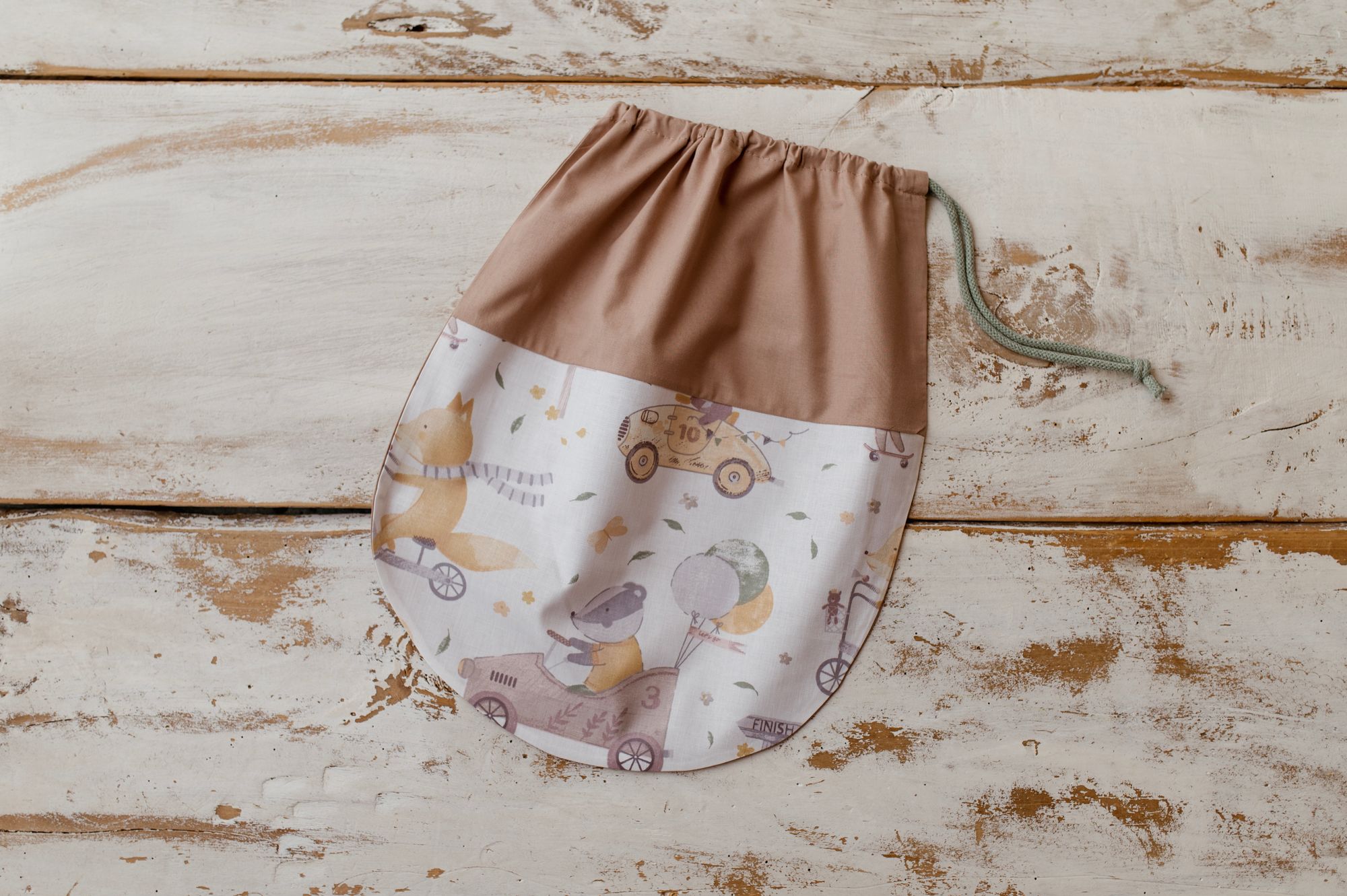 Worek na buty dla dziecka do przedszkola lisy