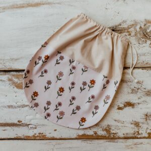 Worek na buty do przedszkola dla dziewczynki w kwiatki 40×40cm