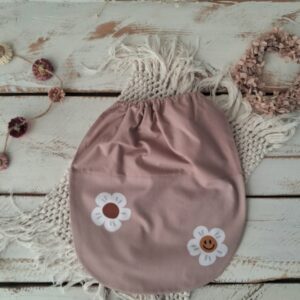 Worek na buty do przedszkola duże kwiatuszki