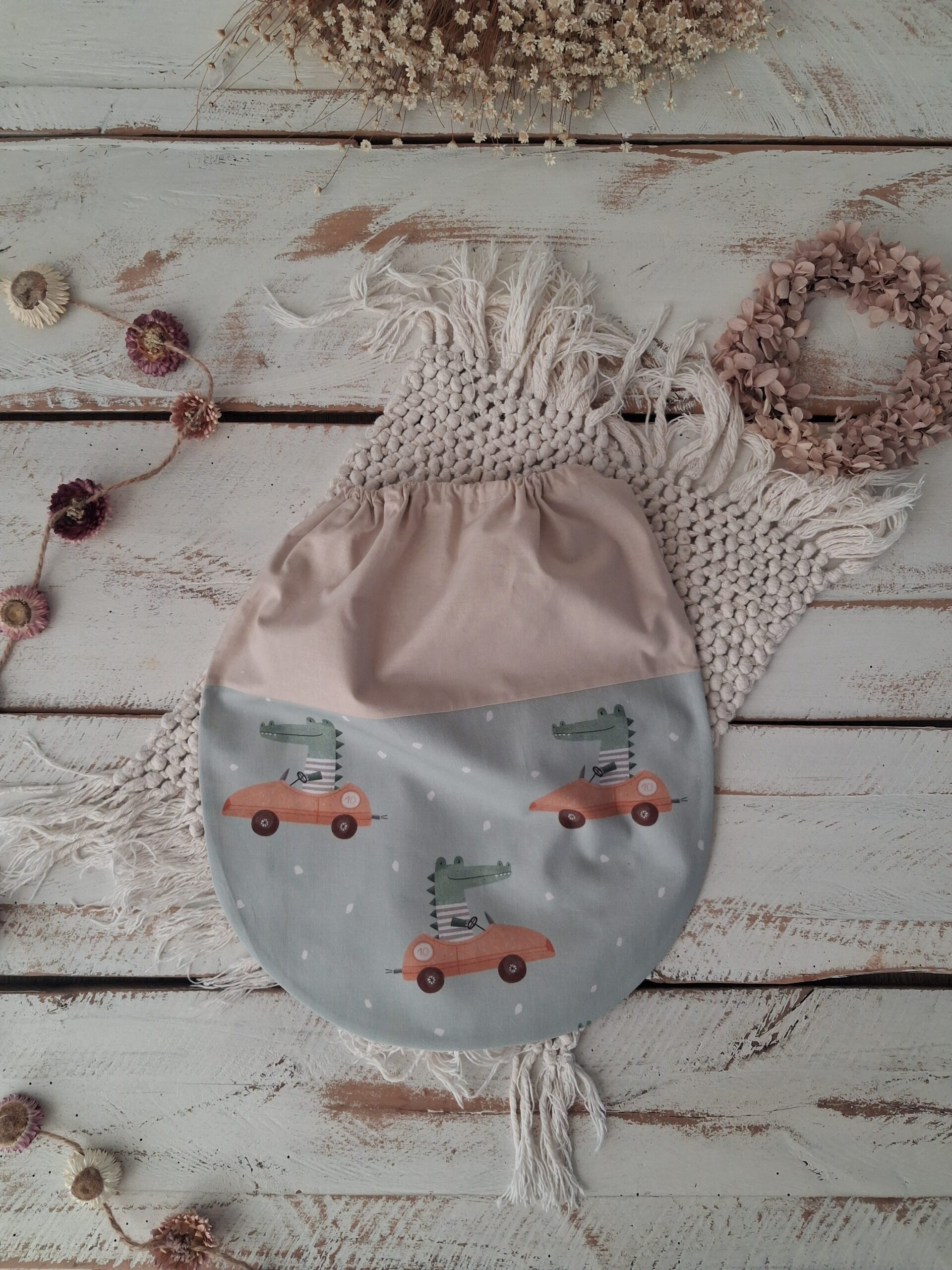 Worek na buty do przedszkola wyścig krokodyli