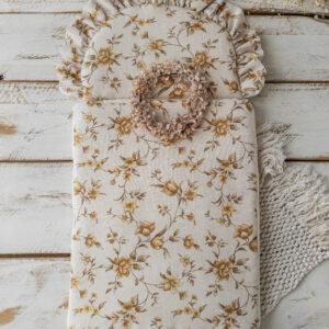 Śpiworek niemowlęcy lniany 50×100 cm miodowe kwiatuszki