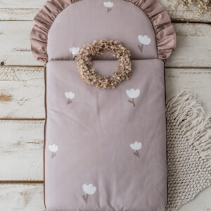 Śpiworek niemowlęcy 40×75cm duże tulipanki  0–6 miesięcy