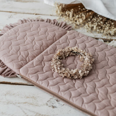 Śpiworek niemowlęcy różowy 40×75cm pikowany 0–6 miesięcy