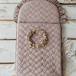 Śpiworek niemowlęcy różowy 40×75cm pikowany 0–6 miesięcy