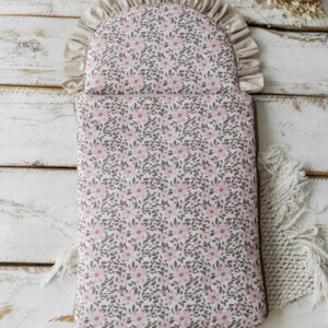 Śpiworek niemowlęcy 40×75cm kwiatuszki różowe