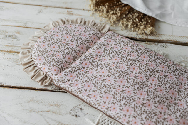 Śpiworek niemowlęcy 40×75cm kwiatuszki różowe