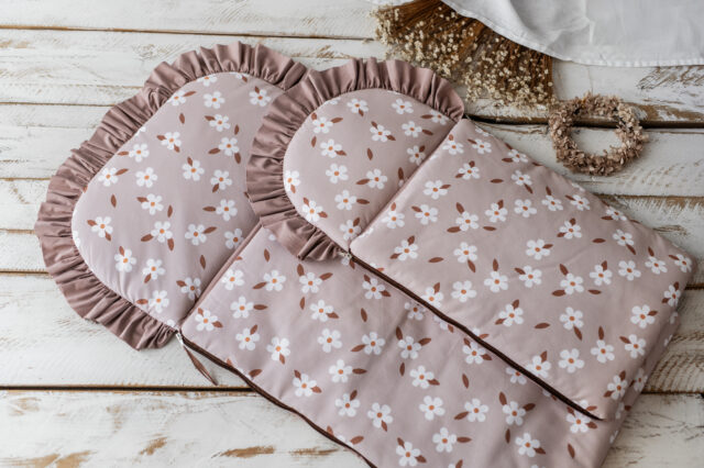 Śpiworek niemowlęcy 50×100cm kwiatuszki retro