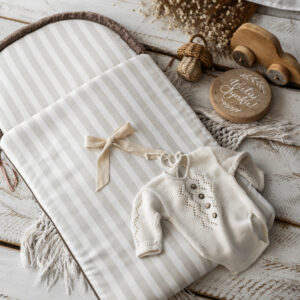 Śpiworek niemowlęcy lniany w paski  50×100cm , 6-18 miesięcy