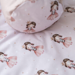 Różowy śpiworek  do przedszkola dla dziewczynki 140×75cm księżniczka