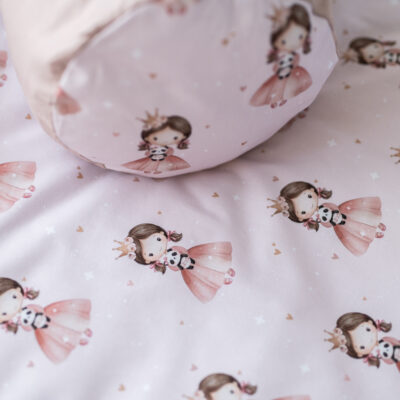 Różowy śpiworek  do przedszkola dla dziewczynki 140×75cm księżniczka