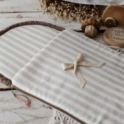 Śpiworek niemowlęcy lniany w paski  50×100cm , 6-18 miesięcy