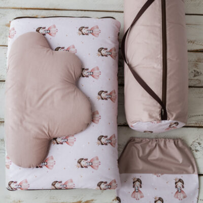 Różowy śpiworek  do przedszkola dla dziewczynki 140×75cm księżniczka