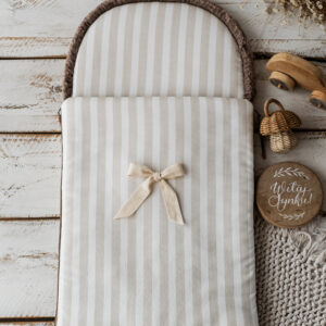 Śpiworek niemowlęcy lniany w paski  40×75cm , 0-6 miesięcy