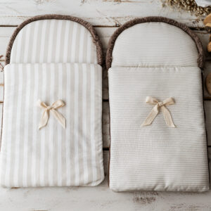 Śpiworek niemowlęcy lniany w paski  40×75cm , 0-6 miesięcy