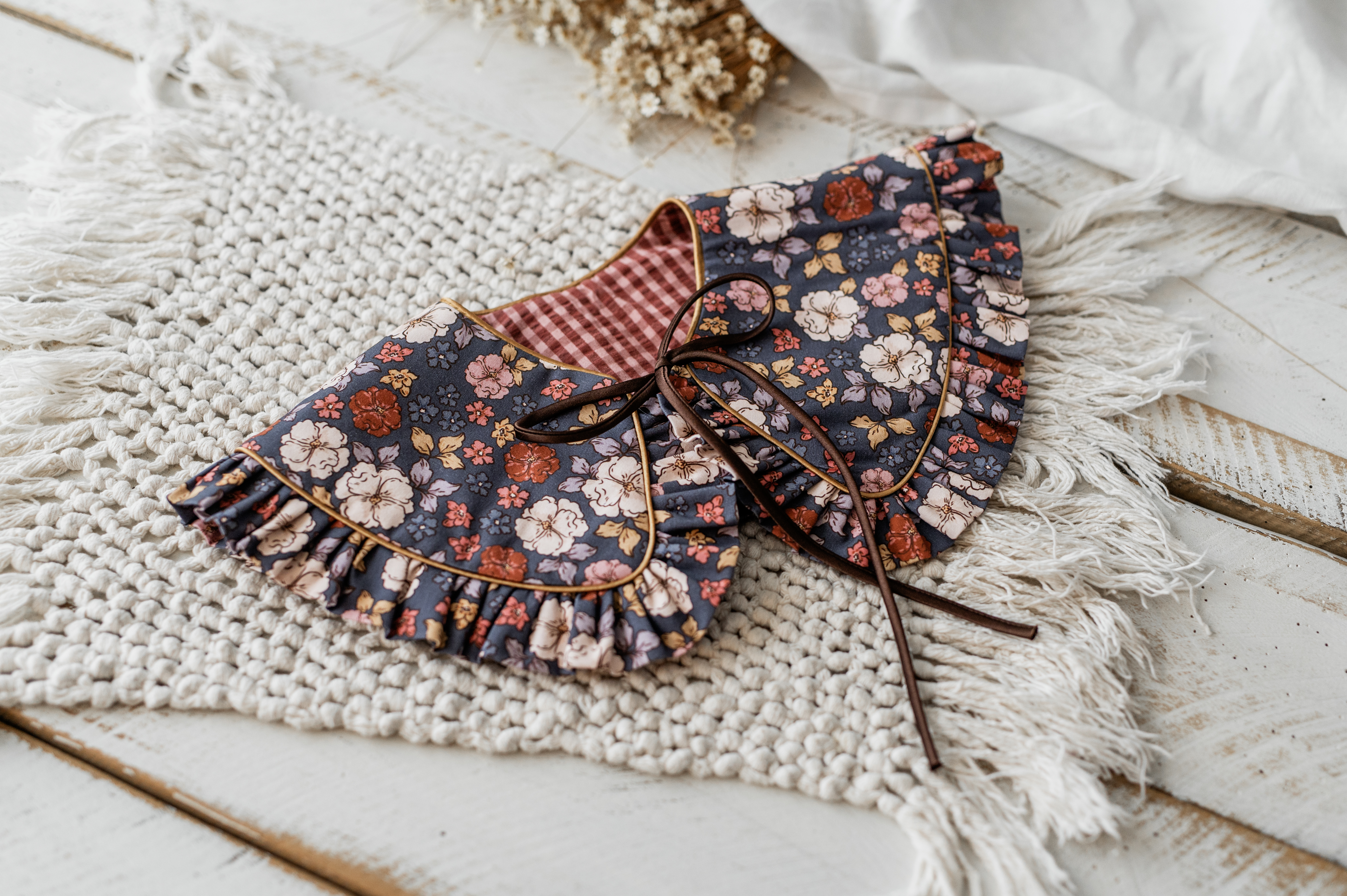 Kołnierzyk dla dziewczynki Zoja jesienne kwiatuszki