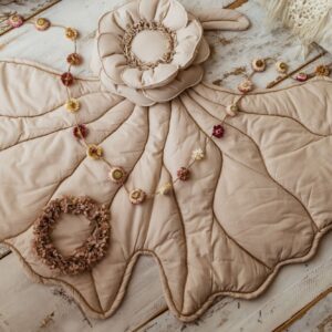 Mata podłogowa do zabawy liść miłorząb natural