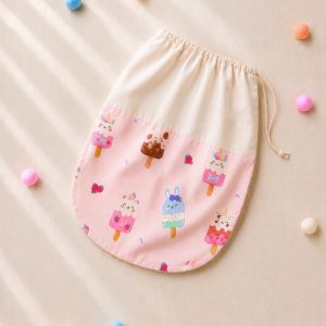 Worek na buty do przedszkola różowy Słodkie Lody – 40×40 cm