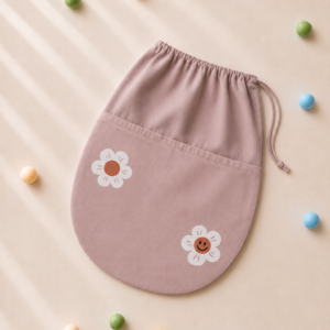 Worek na buty do przedszkola 40×40 cm Kwiatki