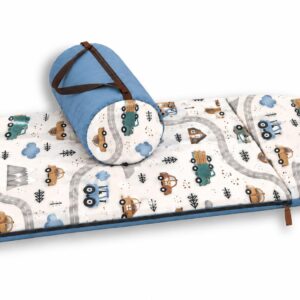 Śpiworek dla przedszkolaka 3w1 Traktory i Ciężarówki – 140 x 75 cm
